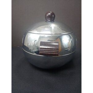 Vintage Mid Century West Bend Penguin Ice Bucket with Lid and Bakelite Brown Han